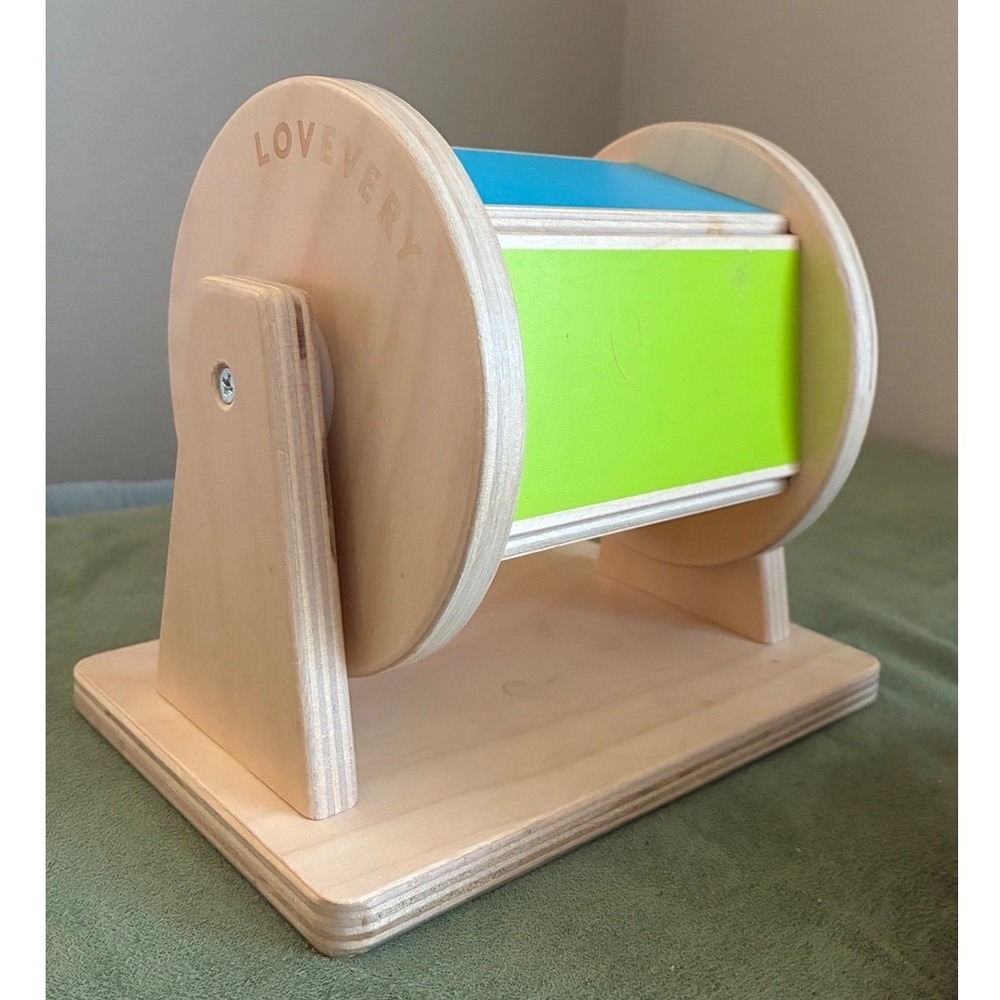 Lovevery Spinning Rainbow Wooden Montessori Baby Toy Natural